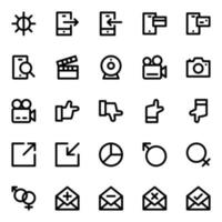 Outline icons for Universal web and mobile. vector