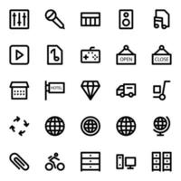 Outline icons for Universal web and mobile. vector