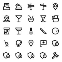 Outline icons for Universal web and mobile. vector