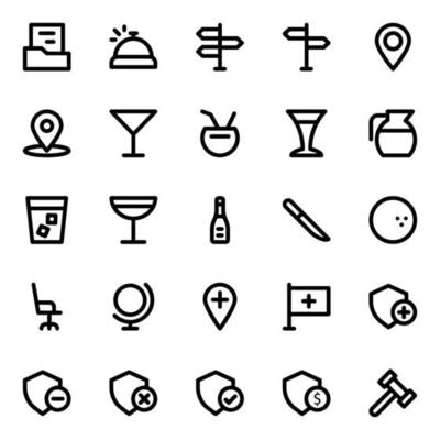 Outline icons for Universal web and mobile.