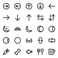 Outline icons for Universal web and mobile. vector