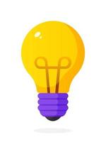 Light bulb in flat style vector