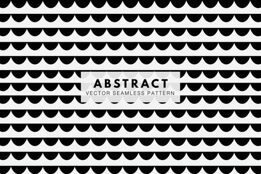 Semi circle line abstract seamless repeat pattern vector