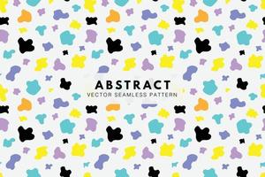 Abstract colorful shapes terrazzo style seamless repeat pattern vector
