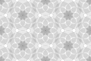 Seamless Pattern Design mandala of Sacred Geometry background. Round geometric arabesque, Textile Oriental ornament. Abstract flowers symbol, vector texture for web and print isolated on white
