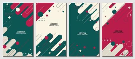 Abstract modern template set background. vector