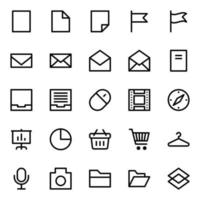 Outline icons for Universal, web. vector