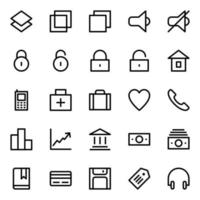 Outline icons for Universal, web. vector