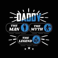 Dad typographic t shirt design vector