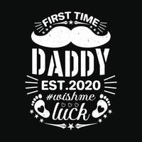 papá tipográfico t camisa diseño vector