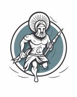 Greek Spartan Warrior Illustration vector
