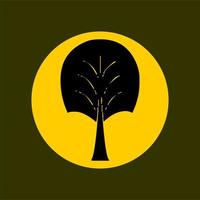 This illustration of a tree is a colorful and detailed depiction of a lush forest tree. Perfect for use in educational materials, nature guides, and marketing materials for eco-friendly products. vector