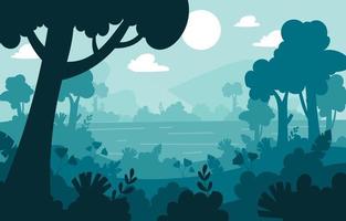 Monochromatic Nature in Green Tones vector