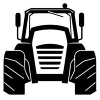 tractor vehicle in front view vector