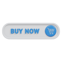 buy now button 3d render, transparent background, click button png