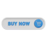 buy now button 3d render, transparent background, click button png