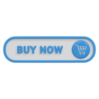 buy now button 3d render, transparent background, click button png