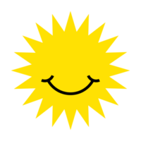 smile sun character png