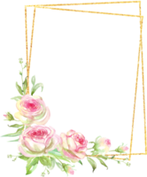 Rose telaio. acquerello clipart png