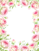 Rose telaio. acquerello clipart png