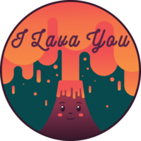 I Lava You, Love Typography Quote Design for T-Shirt, Mug, Poster or Other Merchandise. png