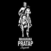 illustration of Maharana Pratap, Maharana Pratap Jayanti vector