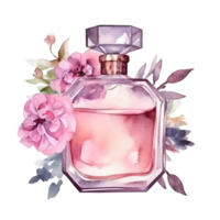 Watercolor perfume isolated png