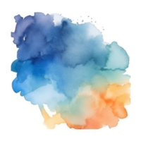 Abstract watercolor paint splash. png