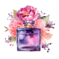 Watercolor perfume isolated png