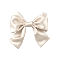 White silk bow isolated. png