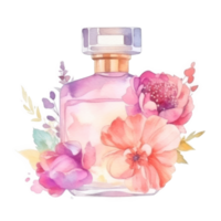 Watercolor perfume isolated png