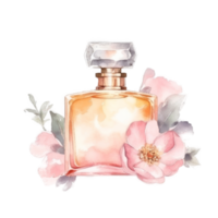 Watercolor perfume isolated png