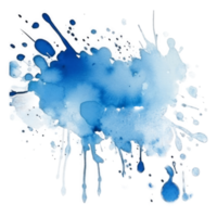 blauwe aquarel splash. png