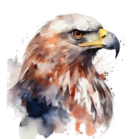 Watercolor eagle isolated. png