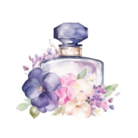 Watercolor perfume isolated png