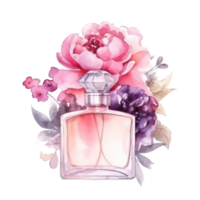 Watercolor perfume isolated png