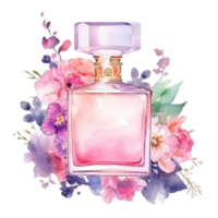 Watercolor perfume isolated png