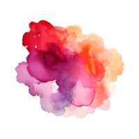 Abstract watercolor paint splash. png