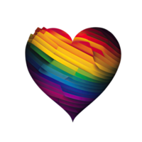 Colored pride heart shape. png