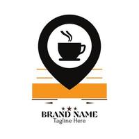 Coffee shop logo vector design illustration