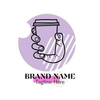 Coffee logo vector design illustration, brand identity emblem