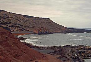 original volcánico paisajes desde el Español isla de lanzarote foto