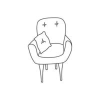 Hand drawn vector illustration of an armchair