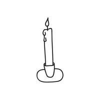 Hand drawn vector illustration of a candle.