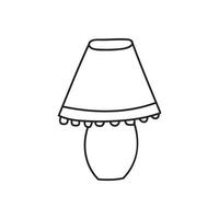 Hand drawn vector illustration of table lamp.