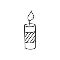 Hand drawn vector illustration of a candle.