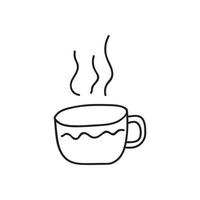 Hand drawn vector mug with hot drink.