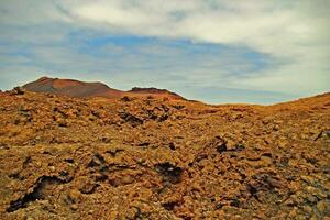 original volcánico paisajes desde el Español isla de lanzarote foto