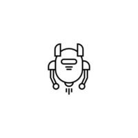 Cute Robot Icon, simple modern icon vector