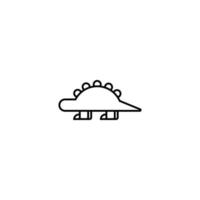 Modern Cute Dinosaur Icon, simple modern icon vector